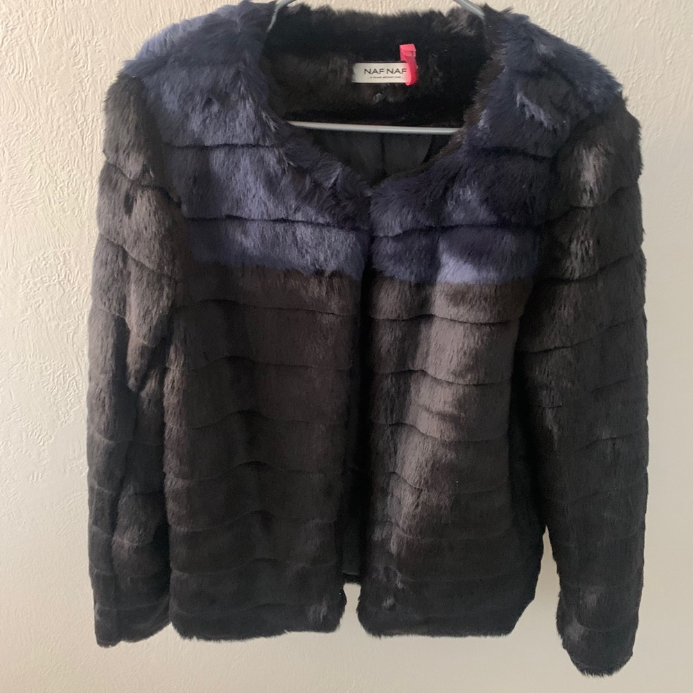 Naf Naf Faux Fur Coat